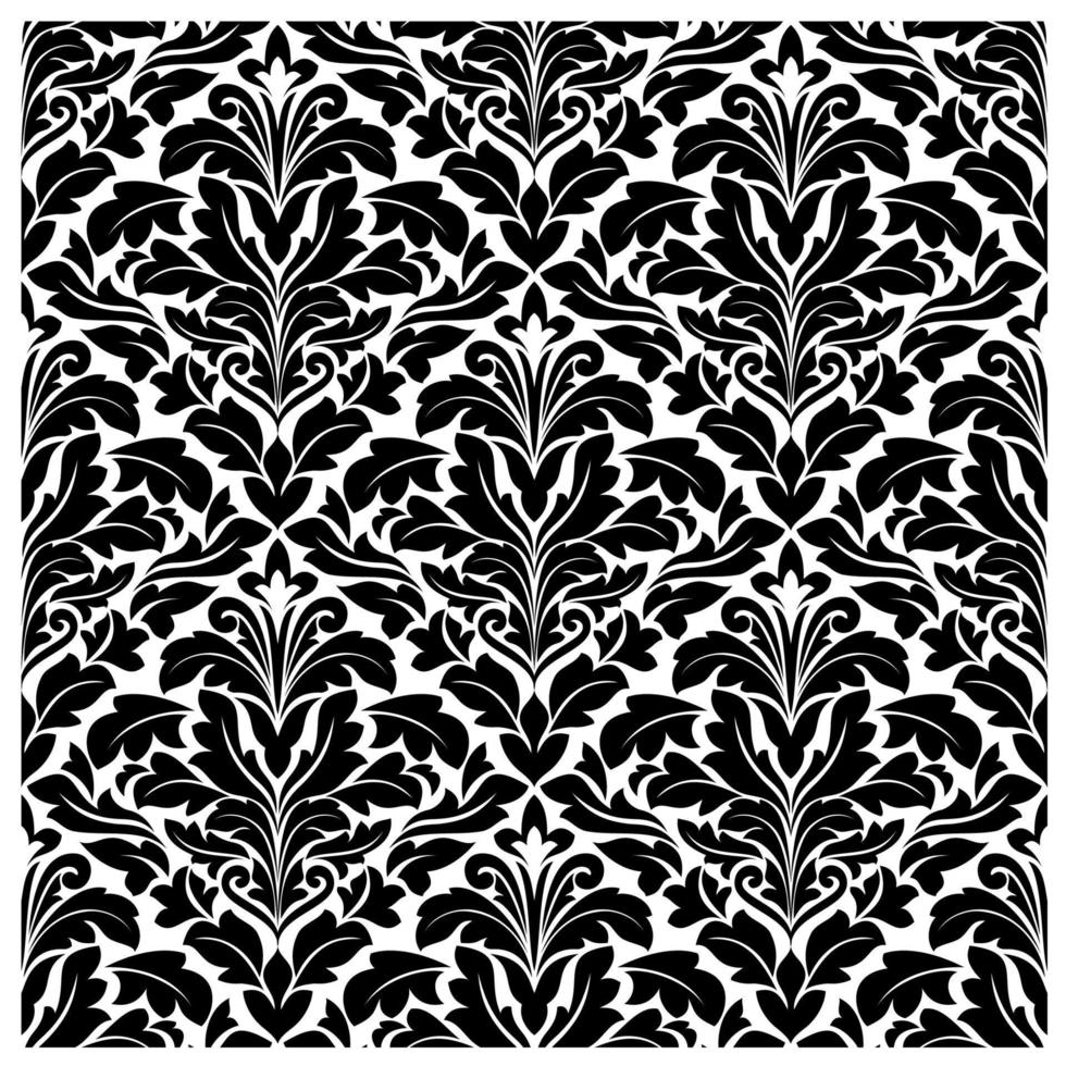 Bold damask seamless pattern vector