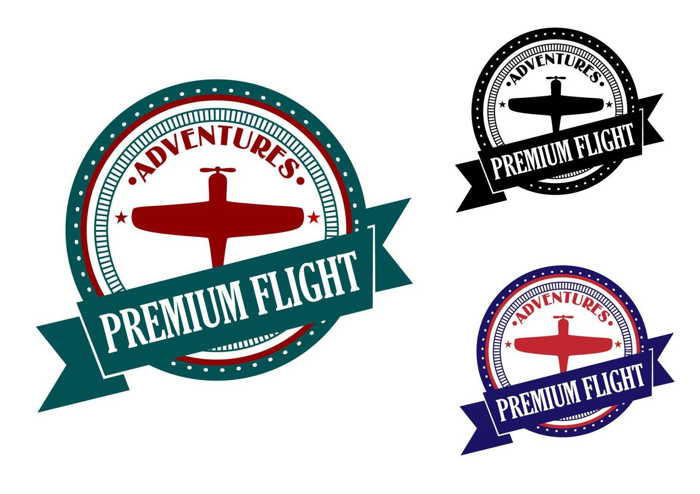 Premium flight adventures symbol vector