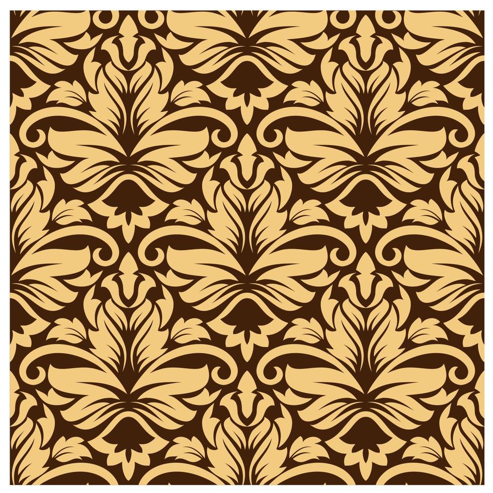 Seamless arabesque pattern in brown and beige vector