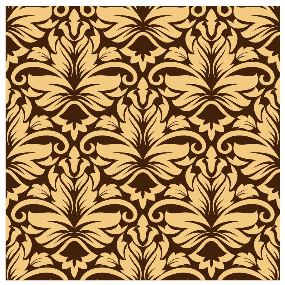 Seamless arabesque pattern in brown and beige vector