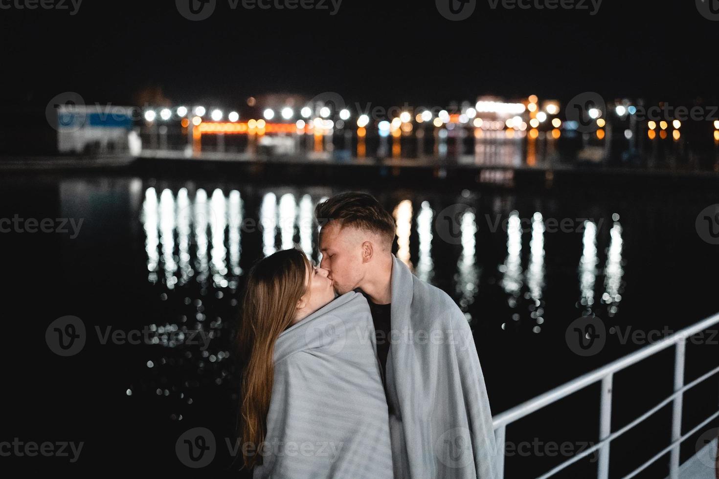 A pair of lovers on the waterfront photo