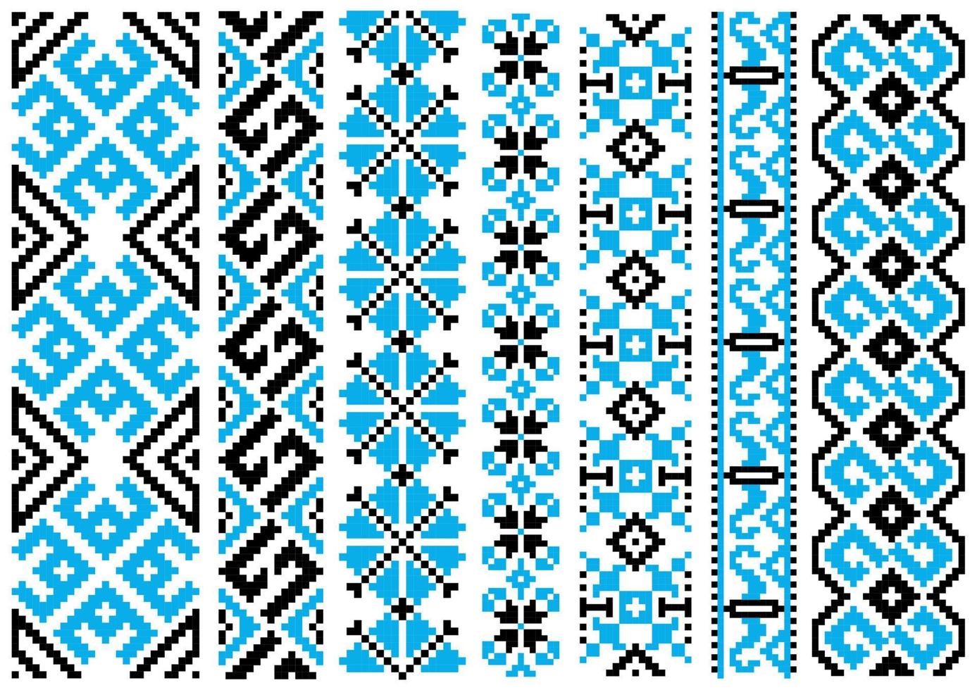 Ethnic embroidery ornaments seamless pattern vector