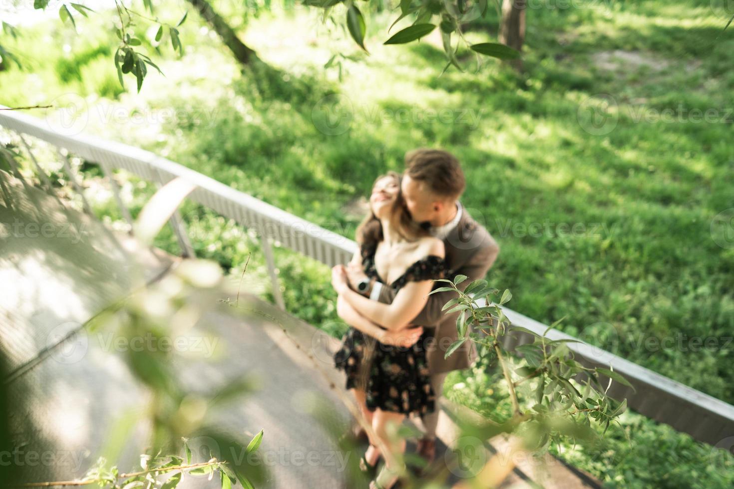 Young couple posing at the camera. photo