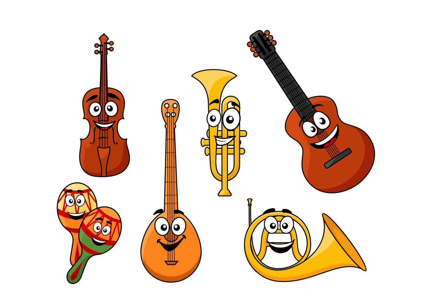 Set of musical instruments vector