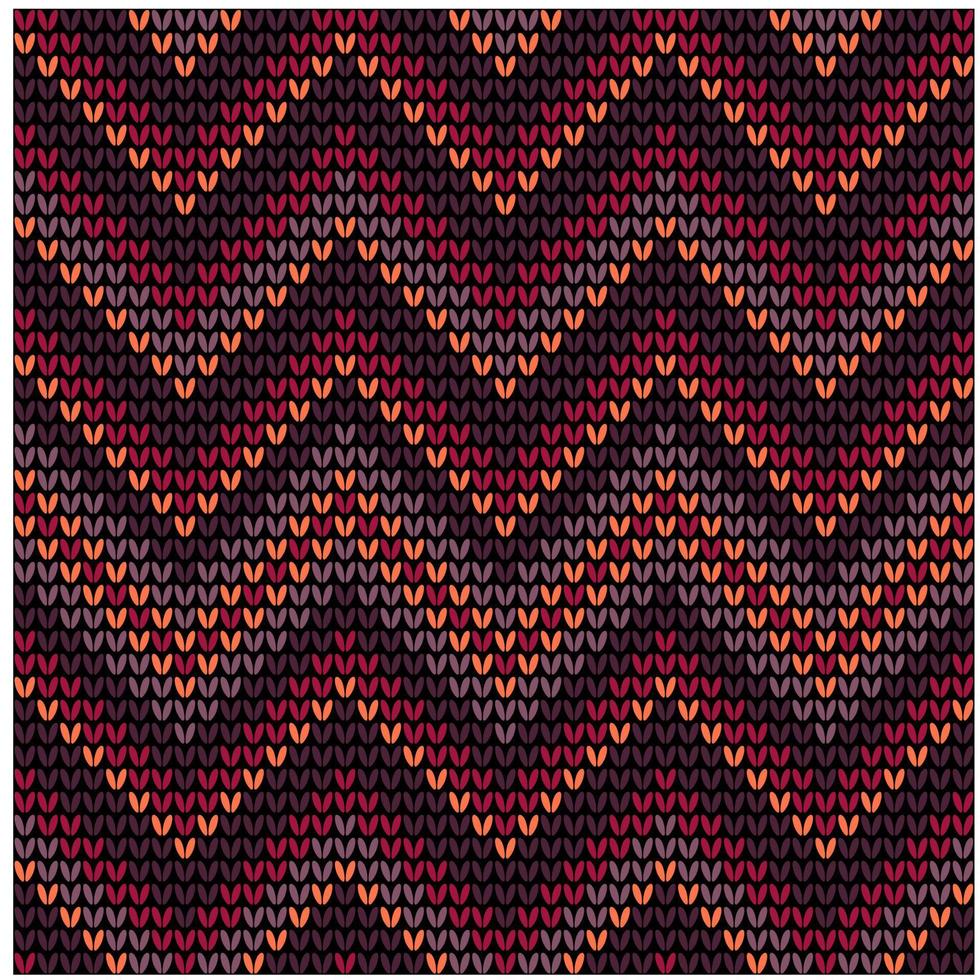 Knitted seamless pattern with colored frills vector