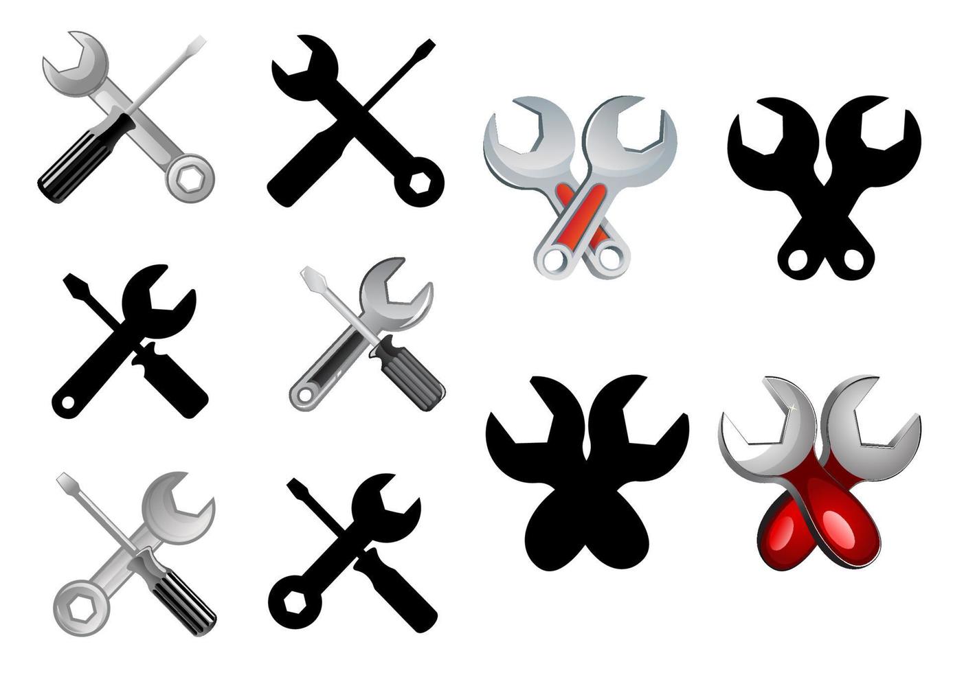 Repair or settings icons vector