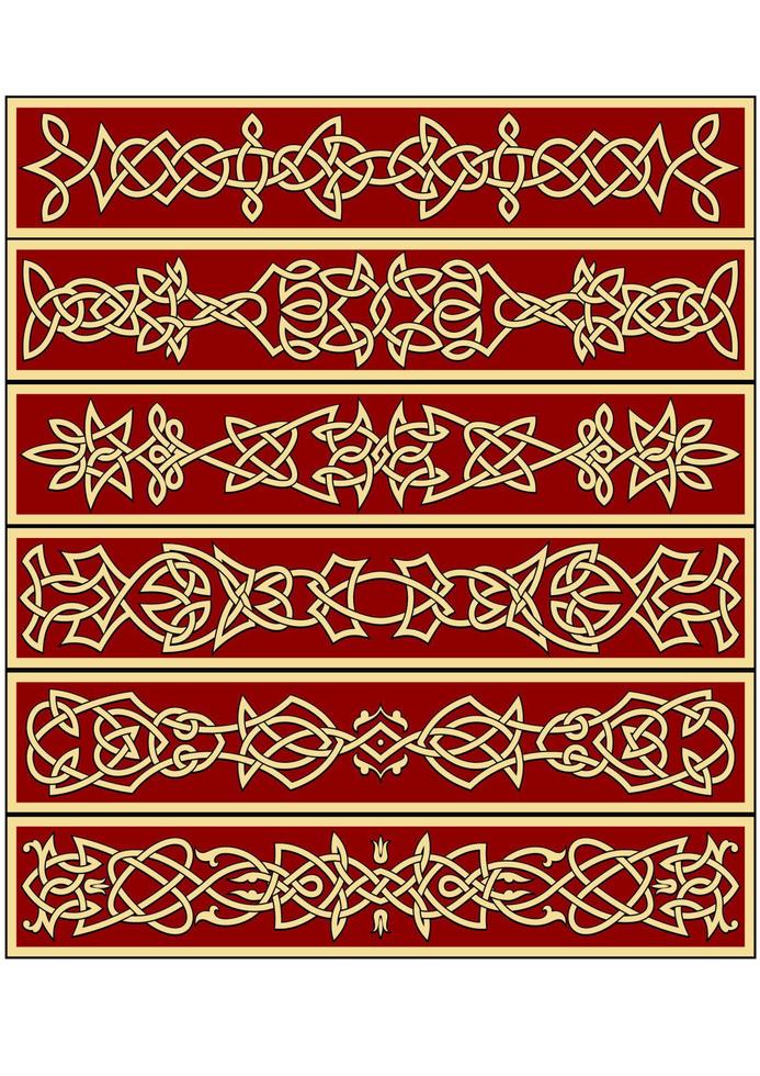 Borders and frames in celtic style vector