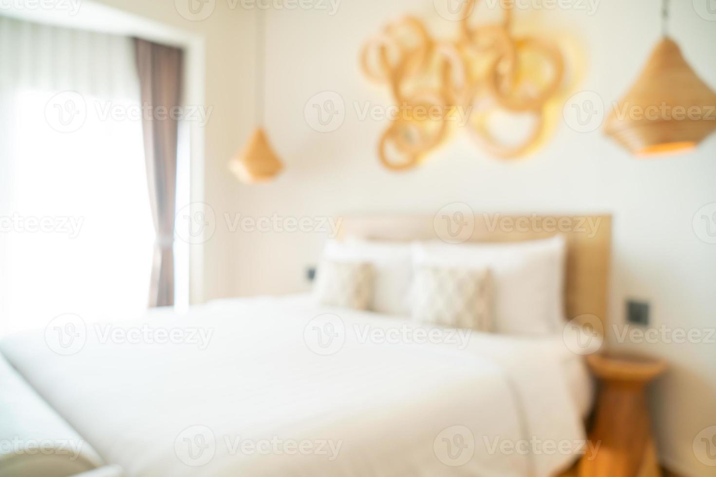 abstract blur bedroom for background photo