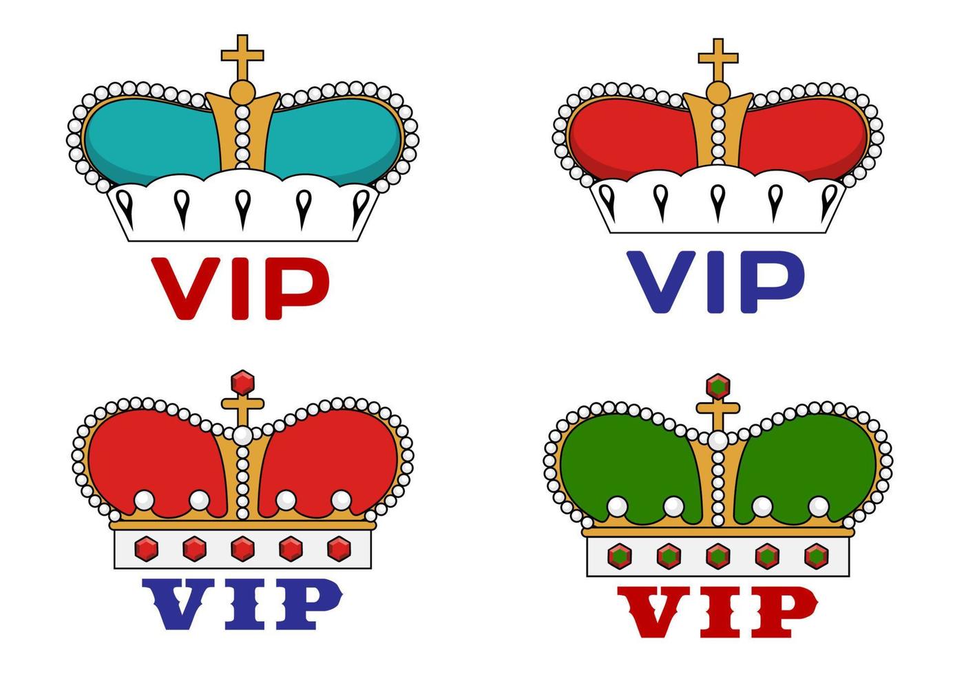 Crowns with VIP sign vector