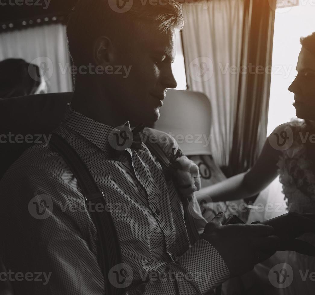 bride and groom ride together photo