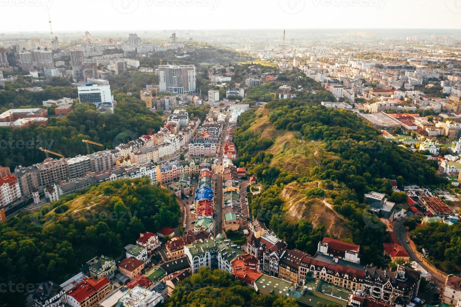 vista panorámica aérea al descenso andreevsky foto