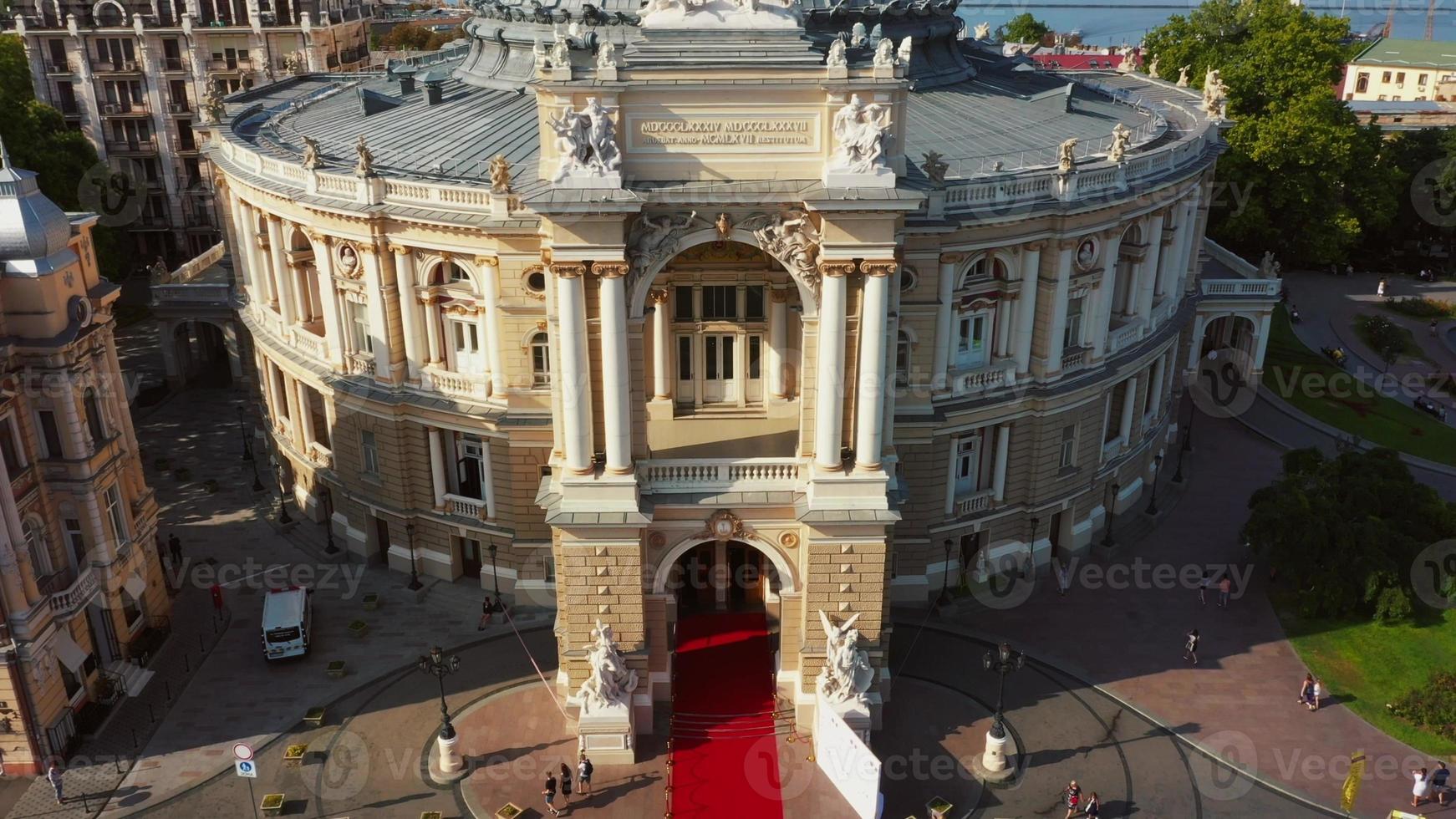 Aerial footage of the old City and port photo