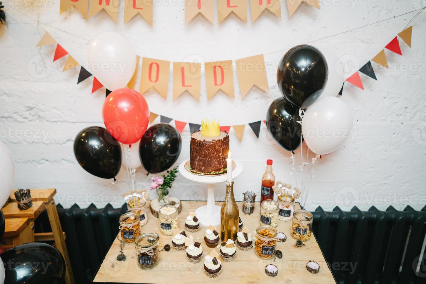 Table with various cookies photo