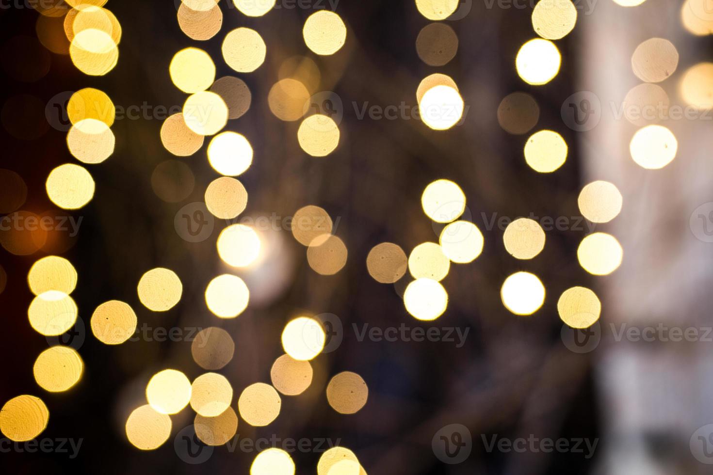Background with garland bokeh photo