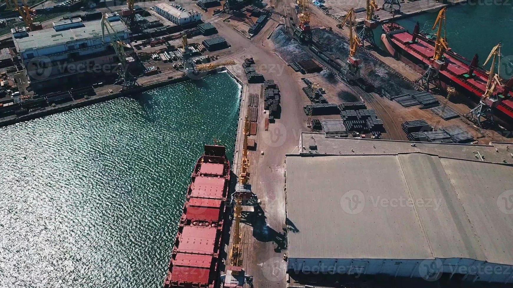 aerial view of terminal in port photo