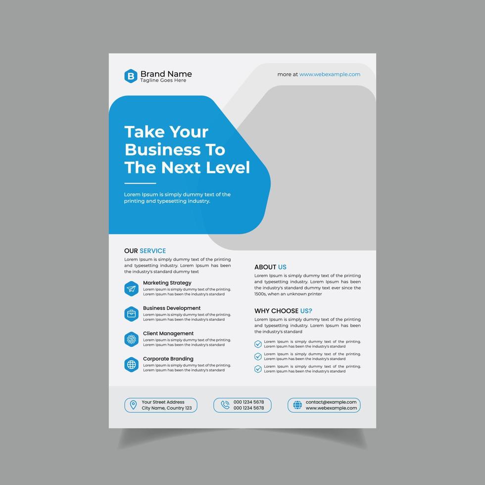 Corporate Flyer Template. Free Vector