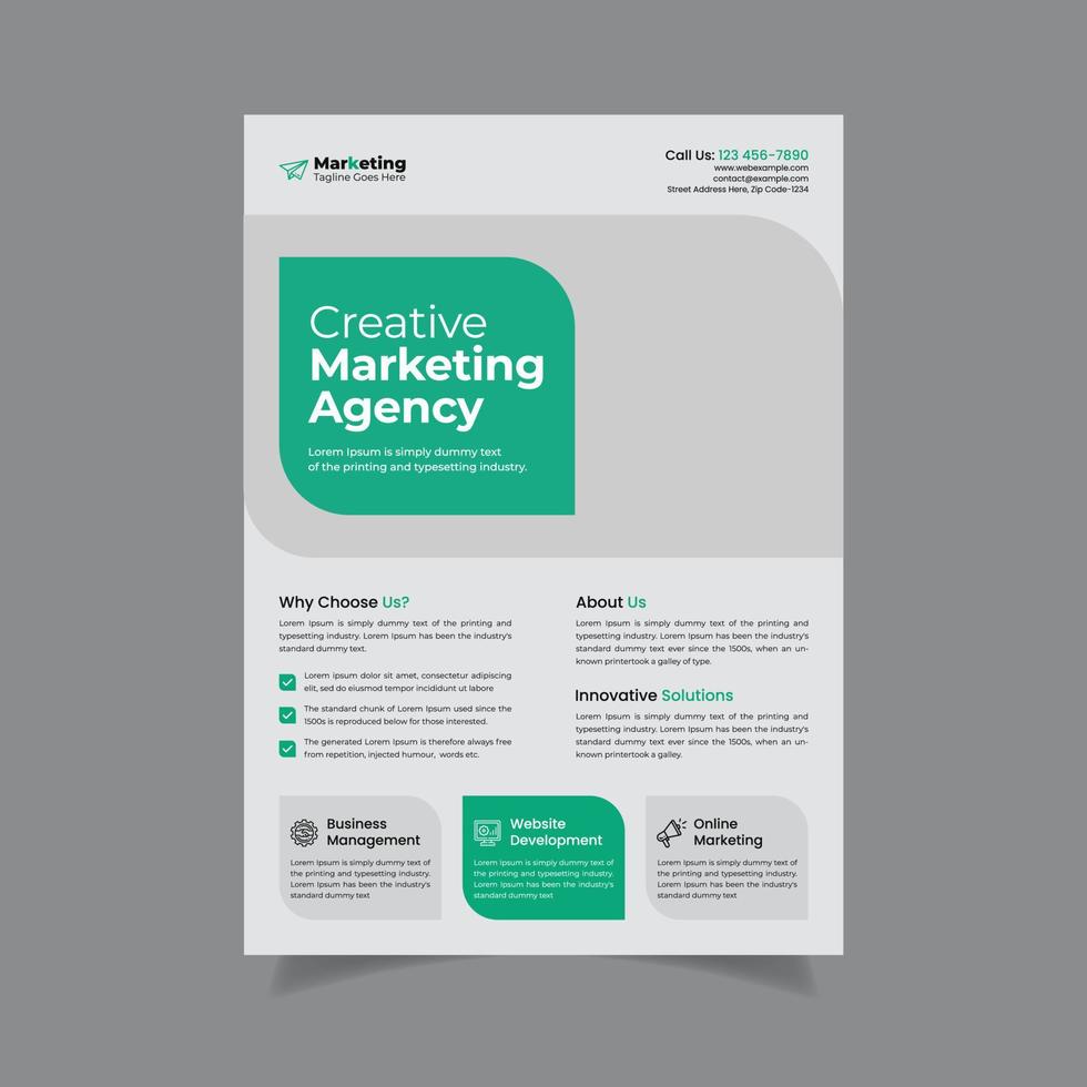 Corporate Flyer Template. Free Vector