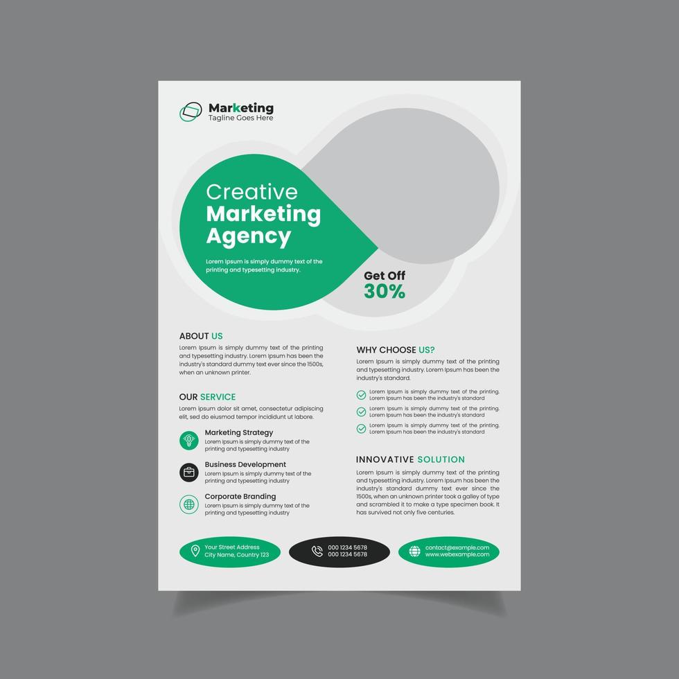 Corporate Flyer Template. Free Vector