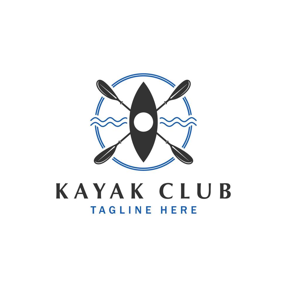kayak sport logo design vector