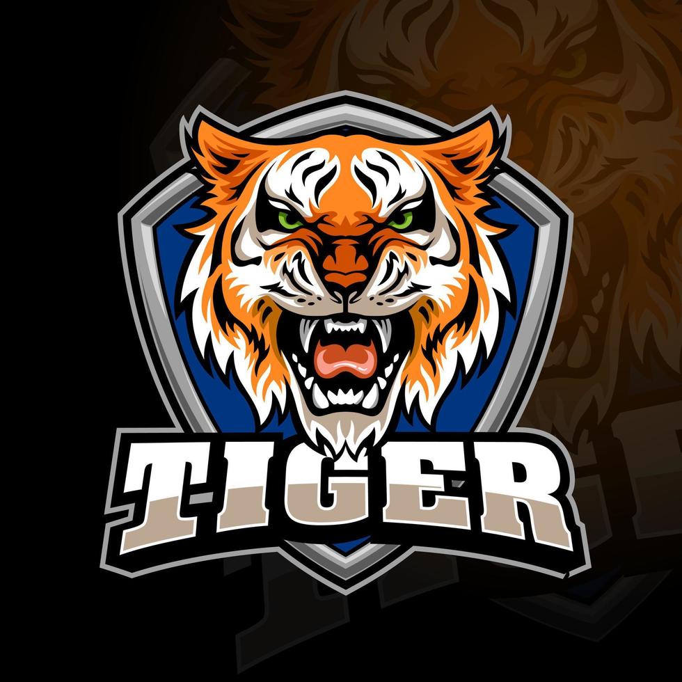 Tiger Team Vector Logo Illustration. Logo suitable for app, tech, team, sport, software, game companies and hardware shop. Design is minimal and easy to configure.