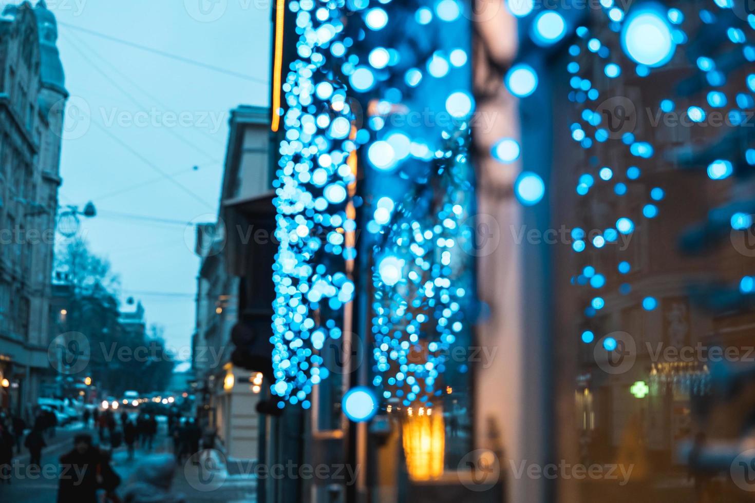 storefront with blue Illuminati photo