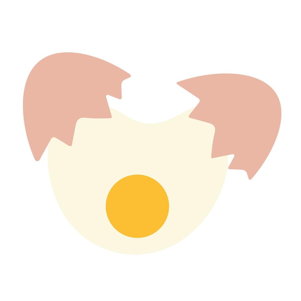 Cracking egg element. cooking food. vector