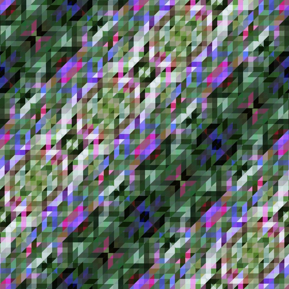Vector seamless pattern with rhombuses green and blue elements. Beautiful background with rectangles and squares.