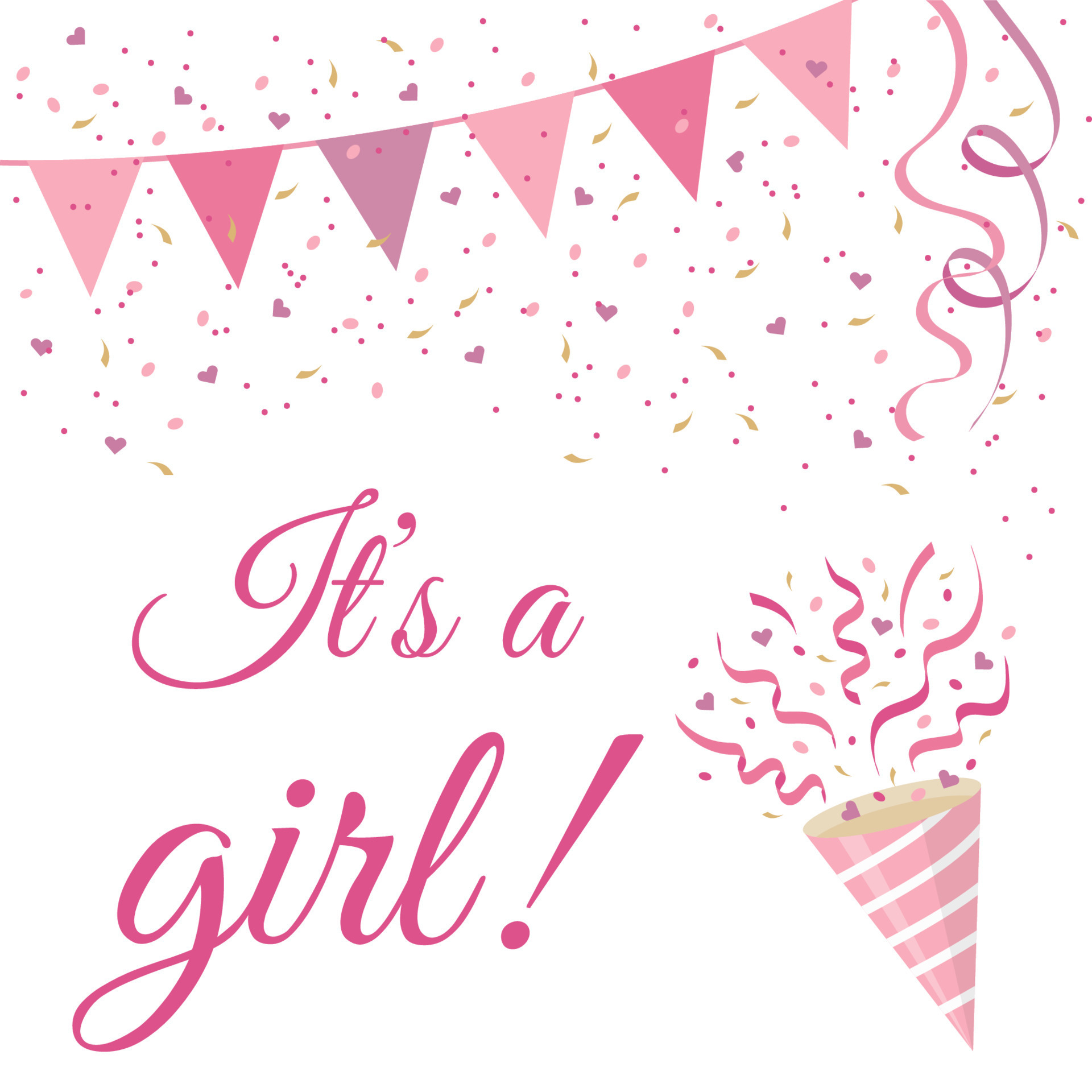 Colored confetti for Gender reveal party 11528536 Vector Art at Vecteezy