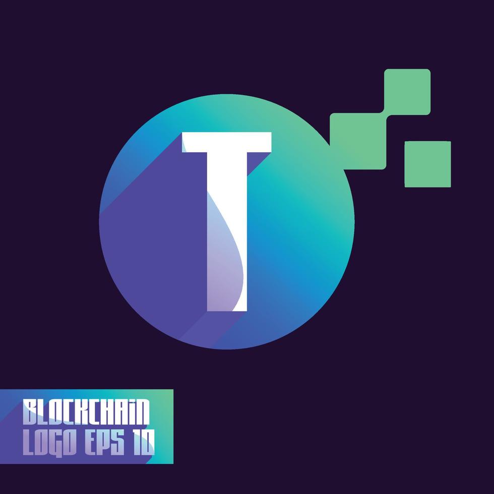 Alphabet Blockchain T Logo vector