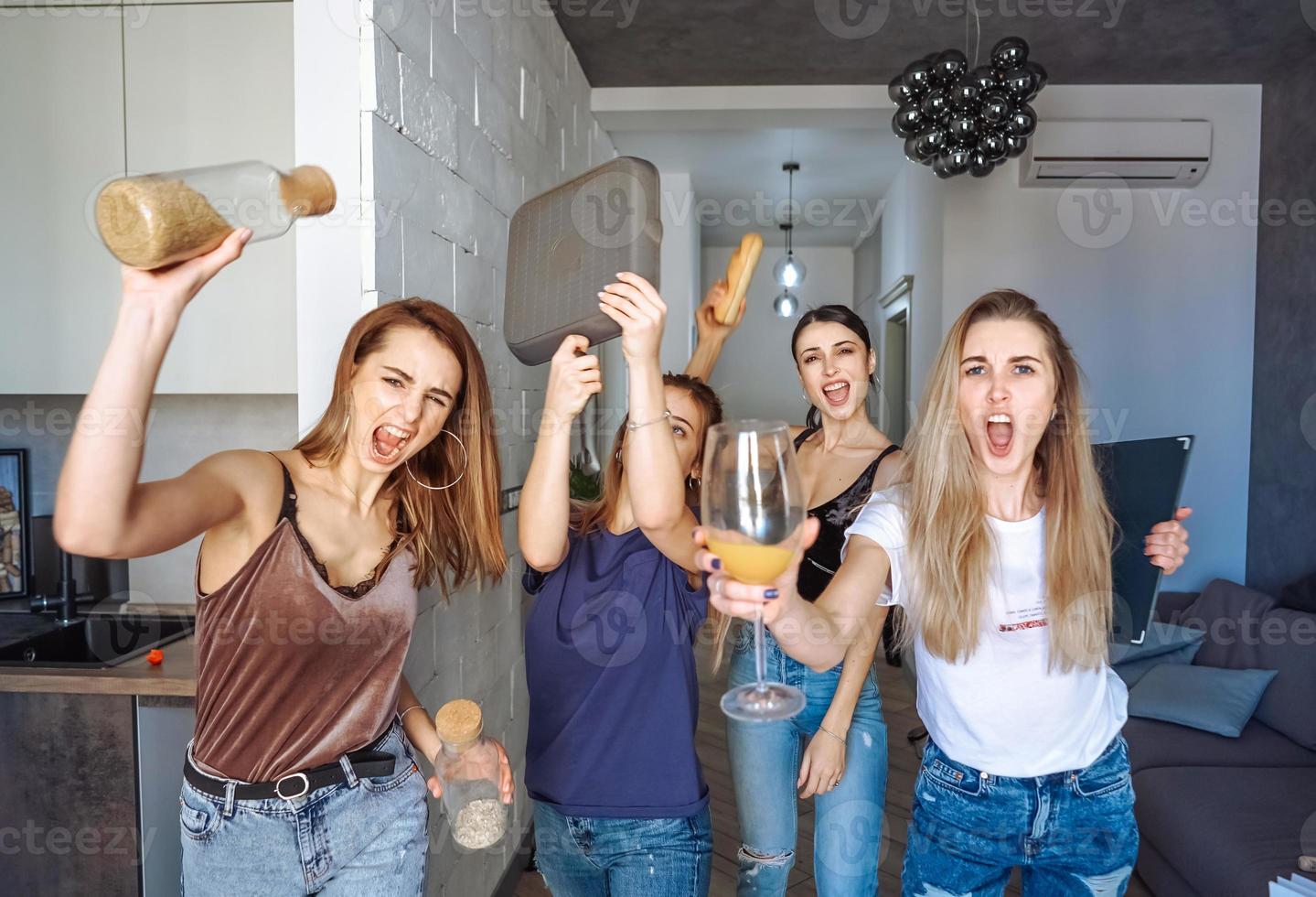group of women in the kitchen photo