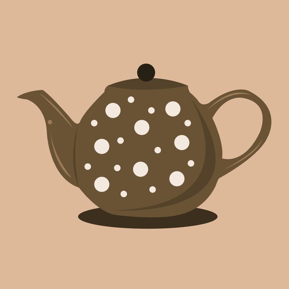 Teapot vector illustration for graphic design and decorative element
