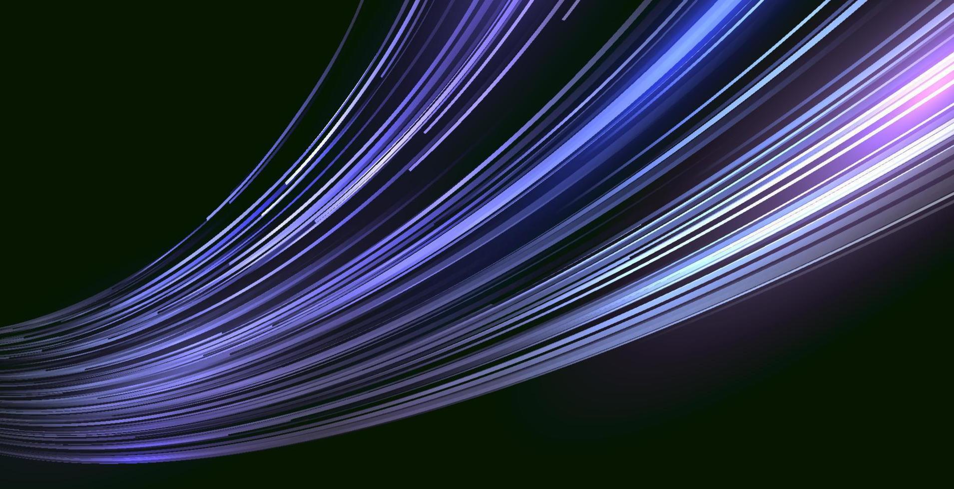 Colorful light trails, long time exposure motion blur effect. Vector Illustration