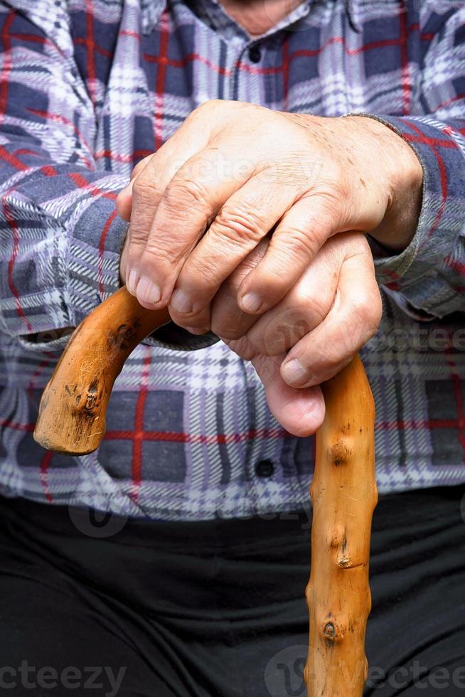 Hands and stick photo