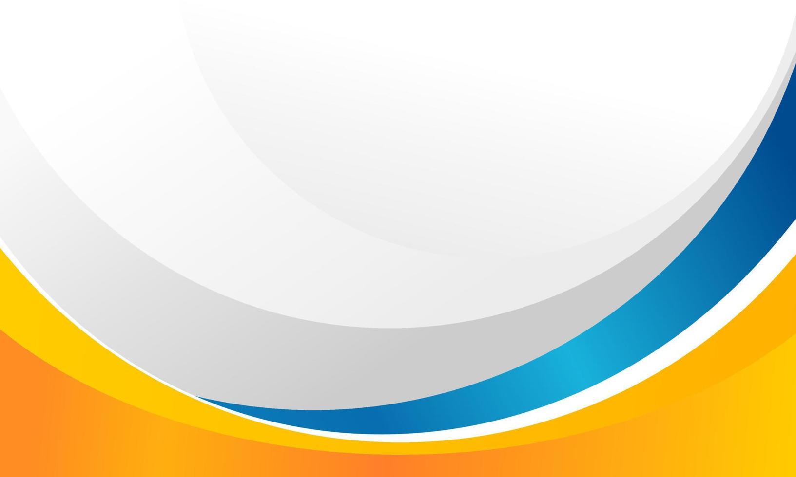 Blue and yellow curve banner background vector