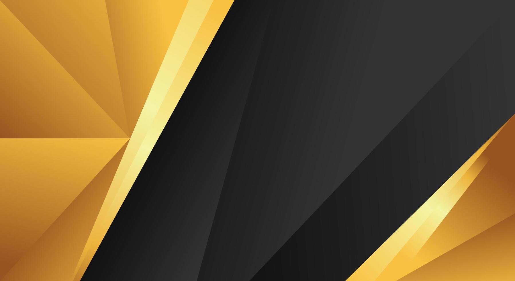 fondo de banner negro y dorado vector