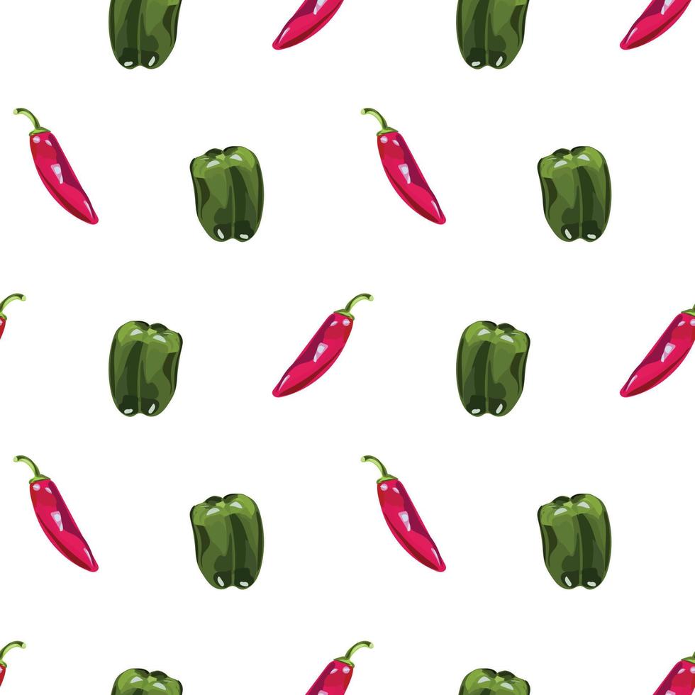 Organic food seamless pattern. Vector  vegetables on a white background.