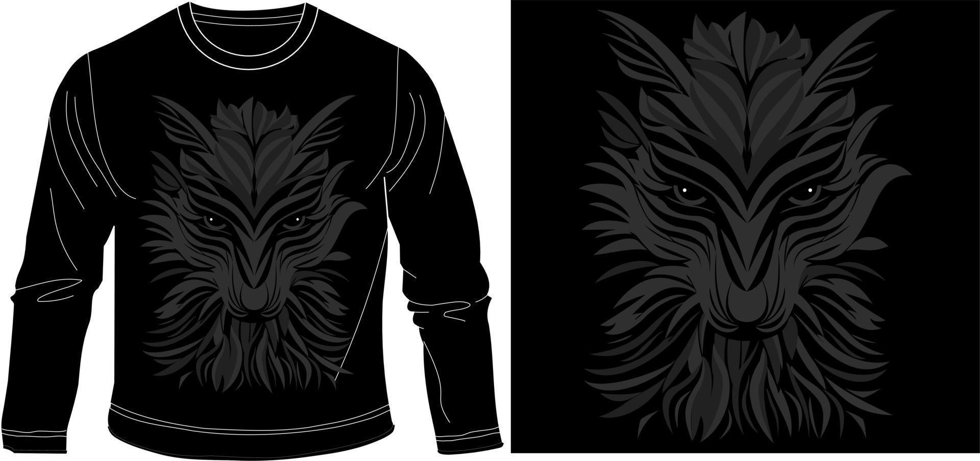 Angry wolf graphic design vector illustration