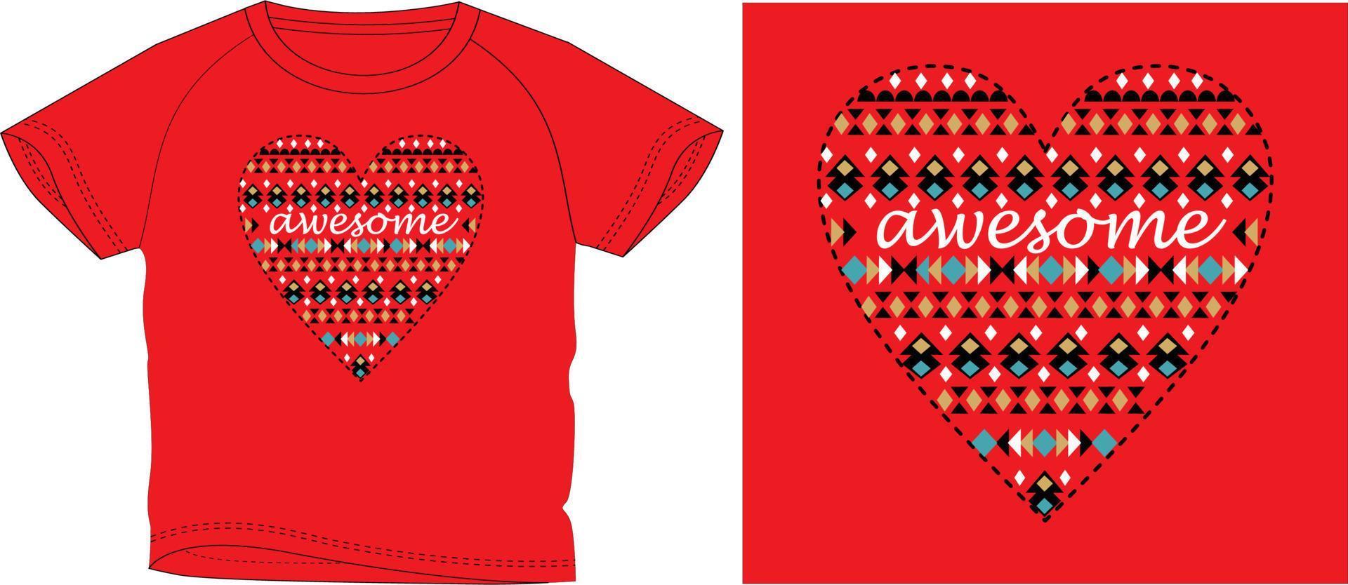 Awesome heart graphic design vector illustration