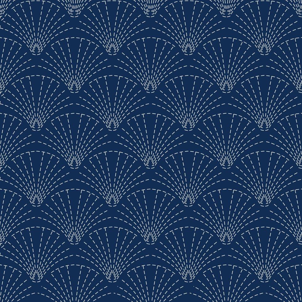 fondo de patrón con diseño japonés sashiko vector