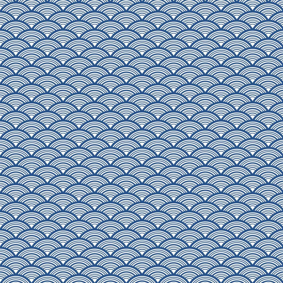 abstract japanese wave style pattern design vector