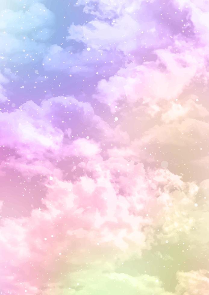 cotton candy clouds background with sparkles 11529213 Vector Art at ...