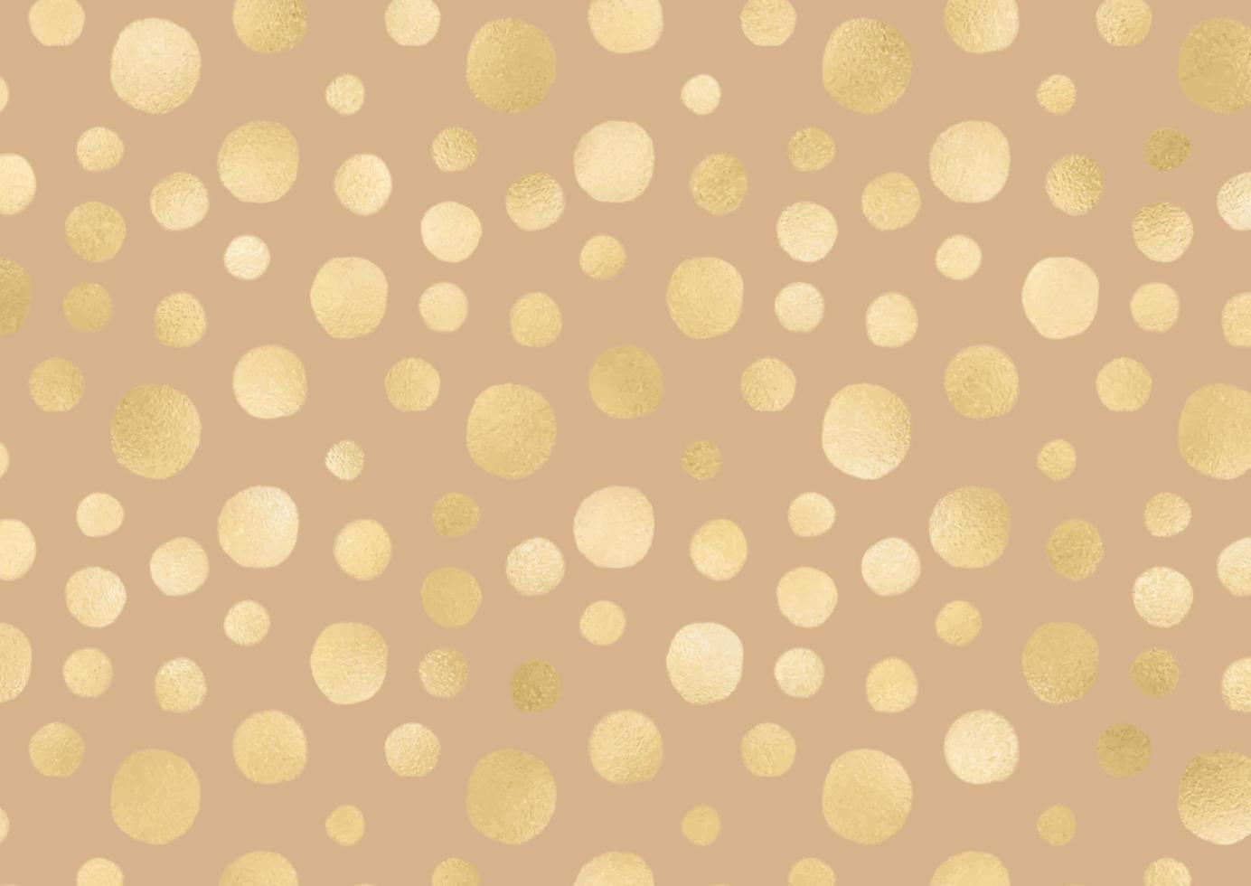 gold foil polka dot pattern background vector