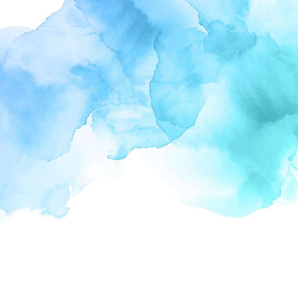 blue themed hand painted watercolour texture vector