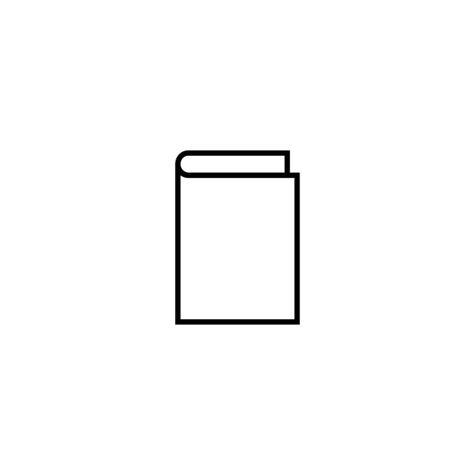 Modern outline signs suitable for internet pages, applications, stores etc. Editable strokes. Line icon of notebook or diary with blank cover isolated on white background vector