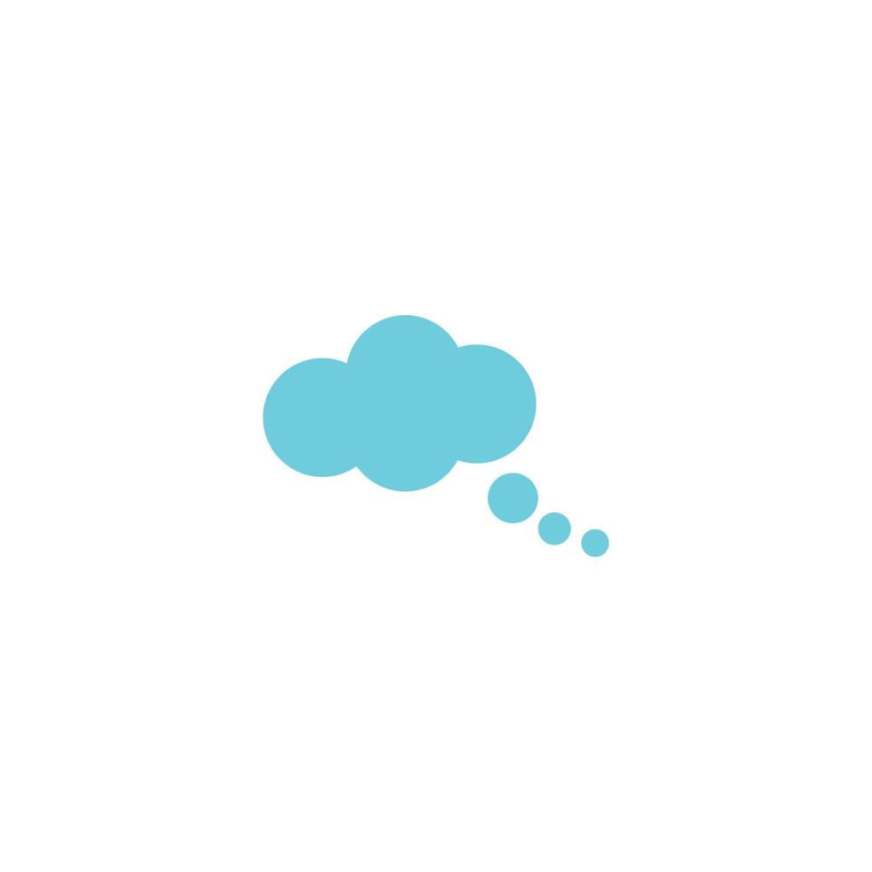 Vibrant blue single vector line icon of speech bubble for sites, apps, advertisements etc