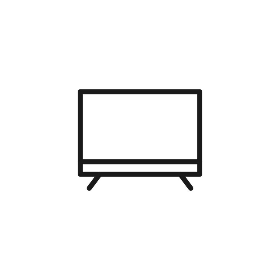 concepto de dispositivos electrónicos. ilustración monocromática dibujada con una línea delgada. perfecto para recursos de Internet, tiendas, libros, pancartas. icono de línea de computadora o televisor vector