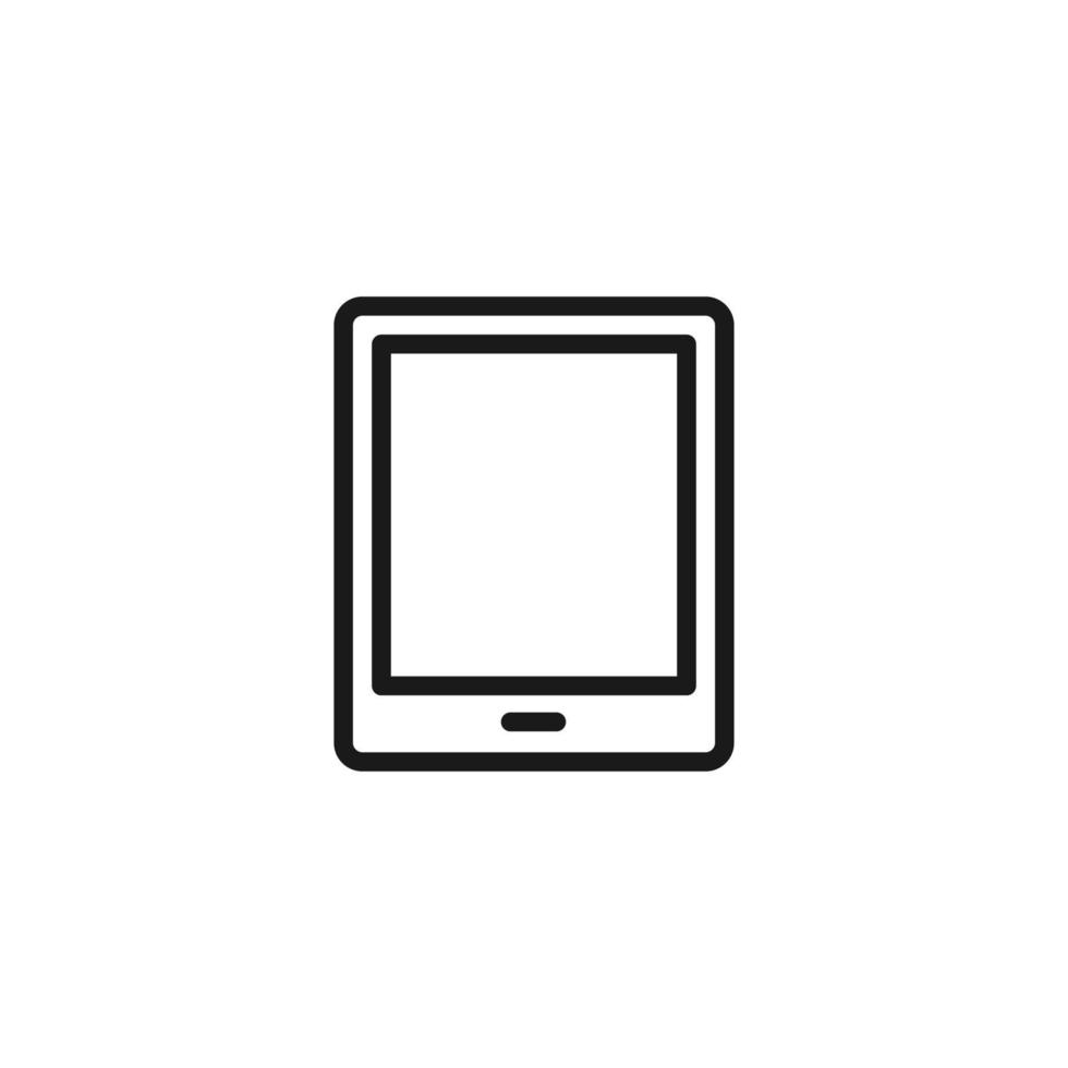 Electronic devices concept. Monochrome illustration drawn with thin line. Perfect for internet resources, stores, books, banner. Line icon of simple tablet vector