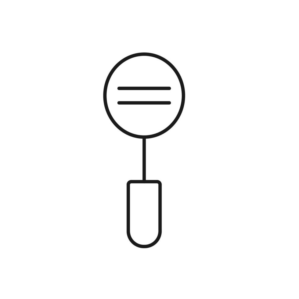 Vector outline symbol suitable for internet pages, sites, stores, shops, social networks. Editable stroke. Line icon of slotted spoon