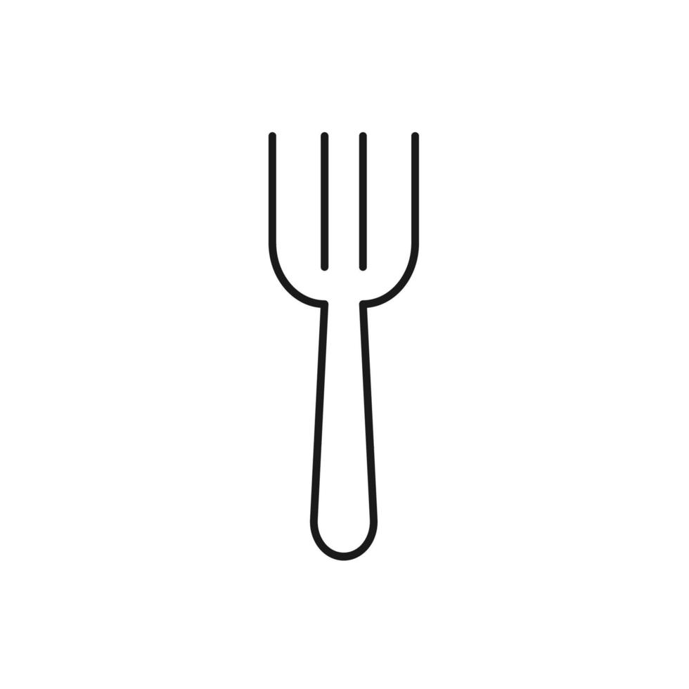 Vector outline symbol suitable for internet pages, sites, stores, shops, social networks. Editable stroke. Line icon of fork