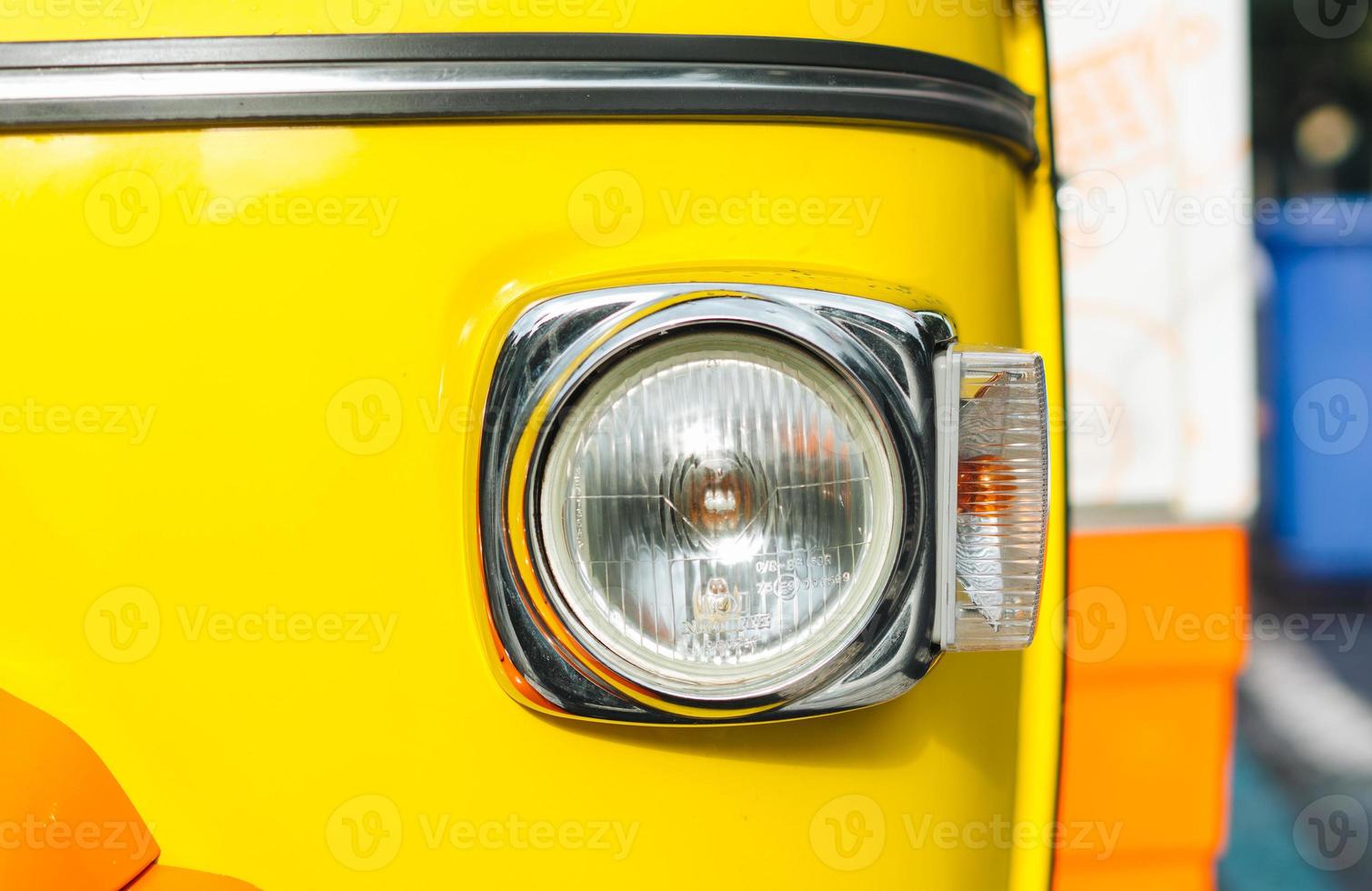 Headlight of old vehicle close up shot photo